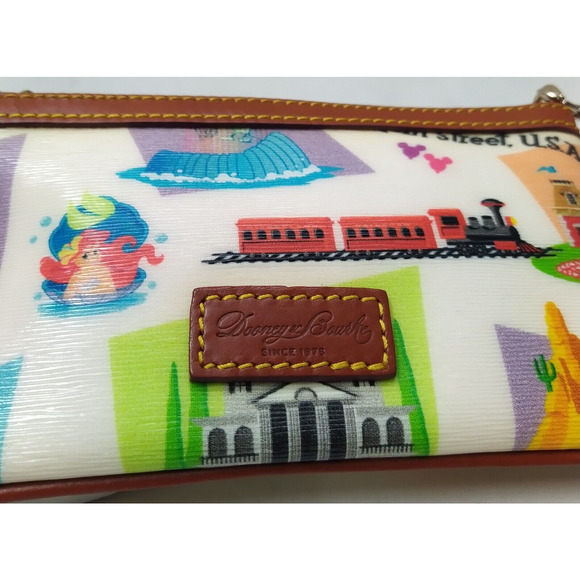Dooney and Bourke Retro Disneyland 50th Anniversary Multicolor Wristlet - Wallet - Picture 3 of 14